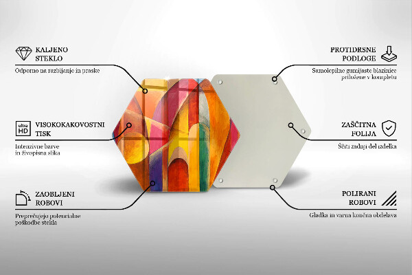 Tábua corte Abstração colorida