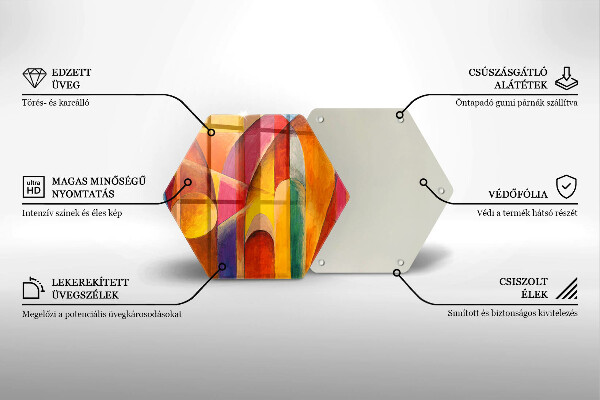 Tábua corte Abstração colorida