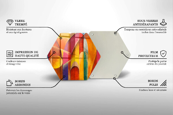 Tábua corte Abstração colorida