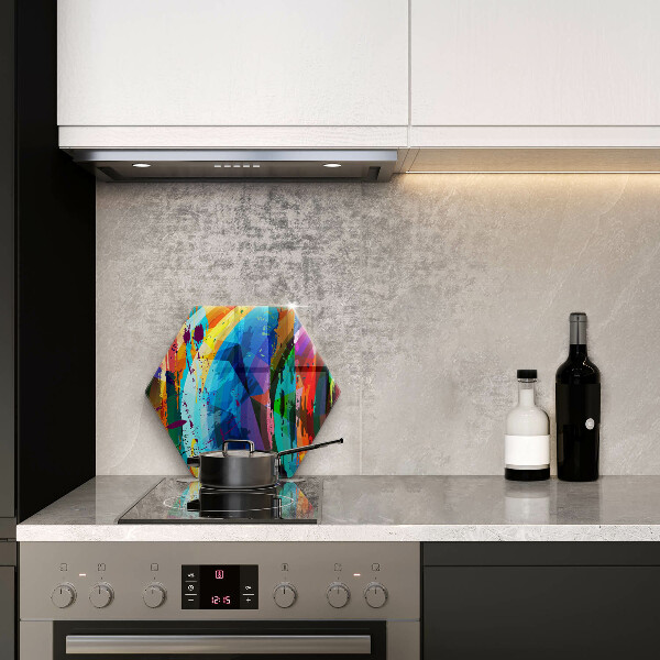 Tábua de vidro Manchas de tinta coloridas