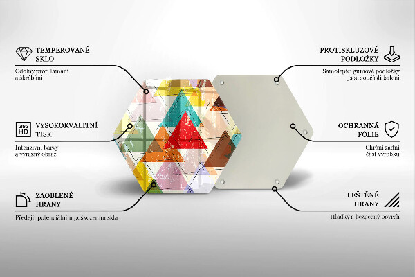 Tábua para corte Triângulos pintados