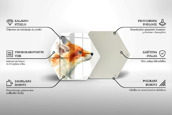 Tábua de cortar alimentos Raposa pintada