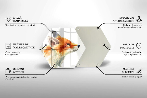 Tábua de cortar alimentos Raposa pintada