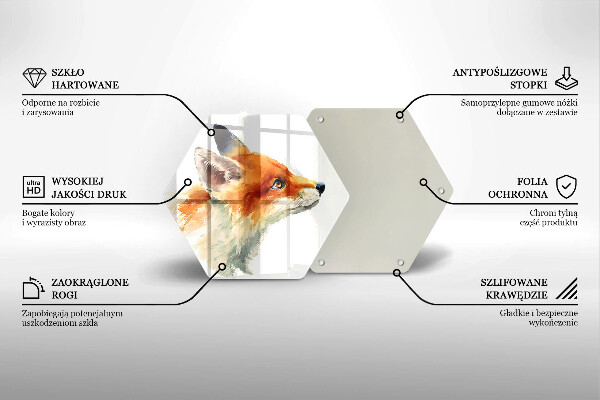 Tábua de cortar alimentos Raposa pintada