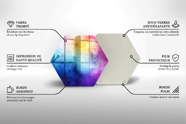 Tábua de corte Manchas de aquarela de arco-íris