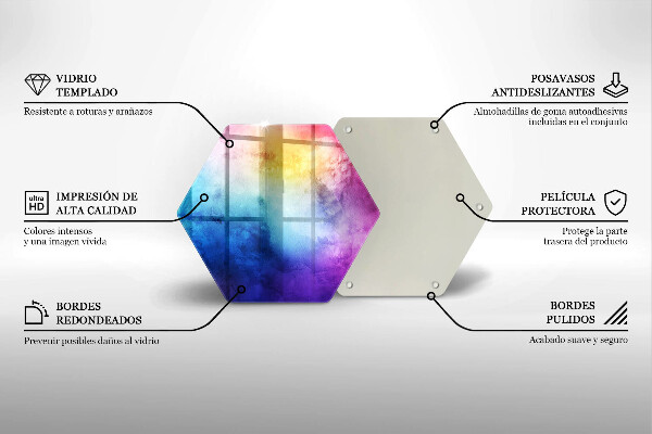 Tábua de corte Manchas de aquarela de arco-íris