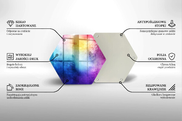 Tábua de corte Manchas de aquarela de arco-íris