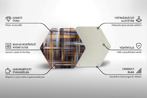 Tábua para corte Linhas de pintura abstratas