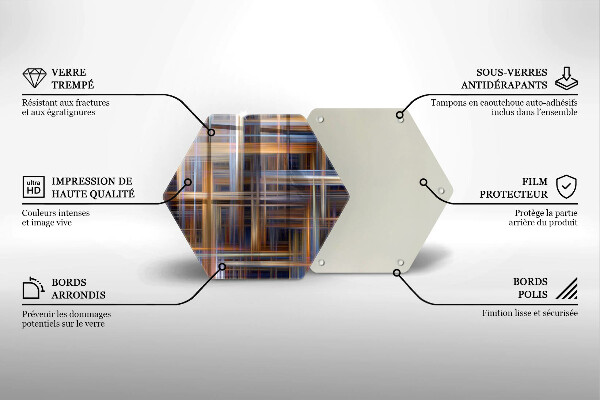 Tábua para corte Linhas de pintura abstratas