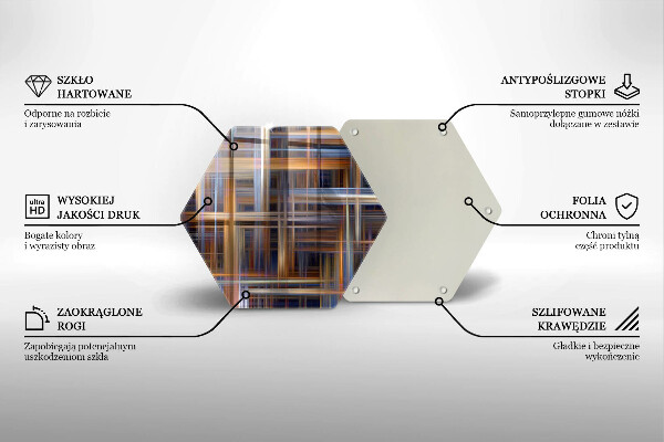 Tábua para corte Linhas de pintura abstratas