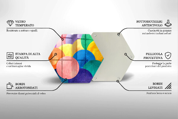Tábua de cortar Círculos coloridos