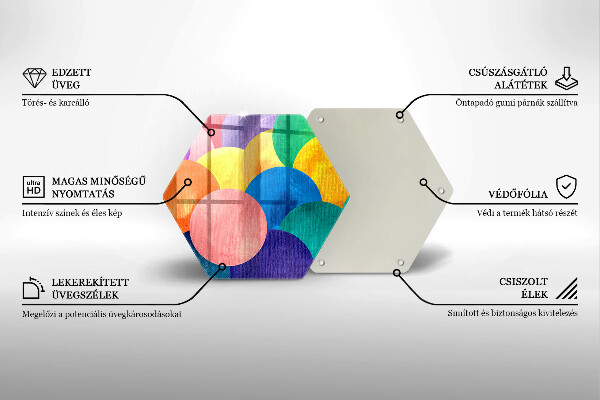 Tábua de cortar Círculos coloridos