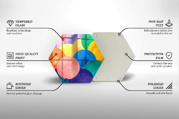 Tábua de cortar Círculos coloridos