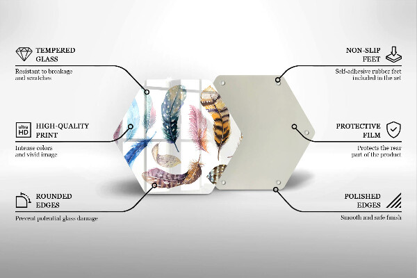 Tábua corte Penas coloridas de pássaros