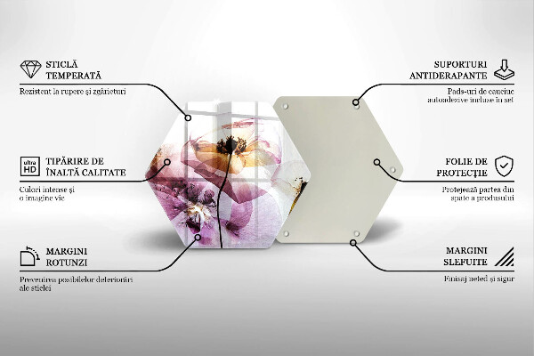 Tábua de cortar Flores delicadas