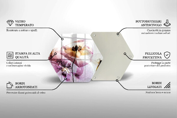 Tábua de cortar Flores delicadas