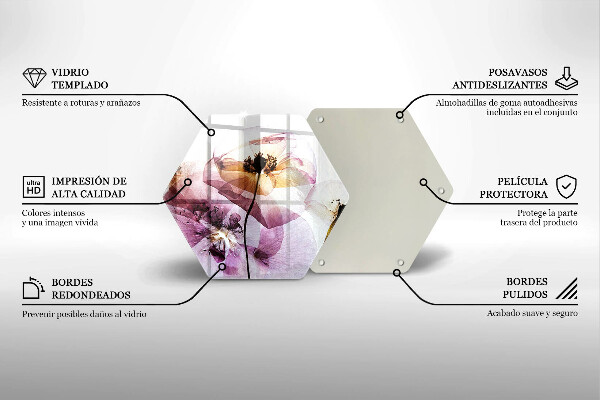 Tábua de cortar Flores delicadas