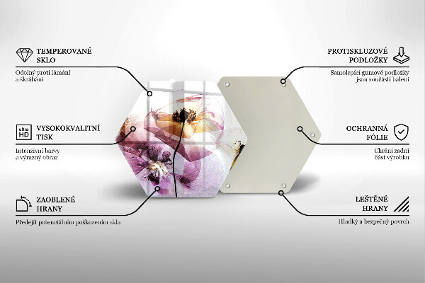 Tábua de cortar Flores delicadas