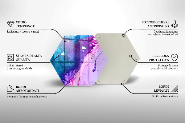 Tábua para cozinha Tinta abstrata