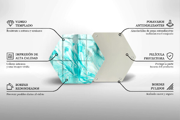 Tábua de vidro Tintas abstratas