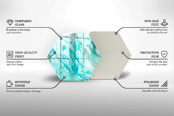 Tábua de vidro Tintas abstratas