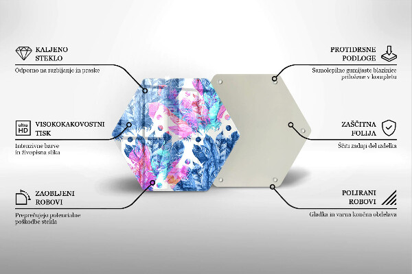 Tábua para cozinha Ilustração de pena boho