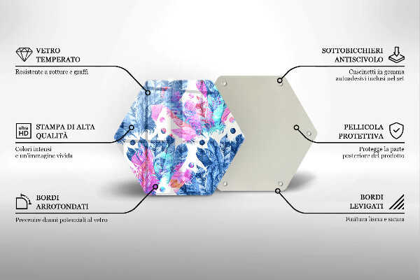 Tábua para cozinha Ilustração de pena boho