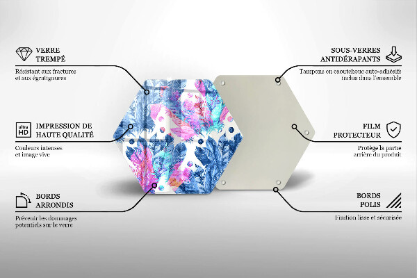 Tábua para cozinha Ilustração de pena boho