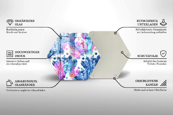 Tábua para cozinha Ilustração de pena boho