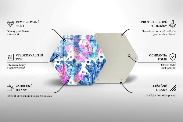 Tábua para cozinha Ilustração de pena boho