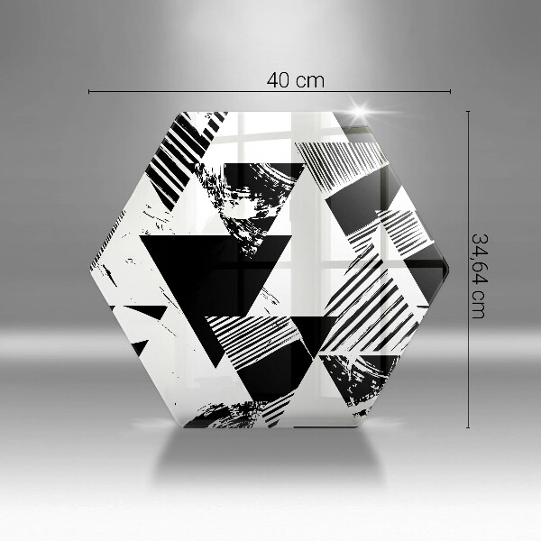 Tábua de vidro Triângulos geométricos