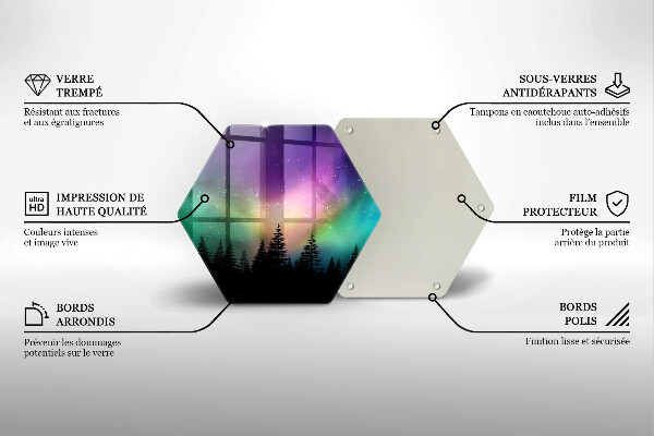 Tábua de cortar alimentos Aurora Boreal e Floresta