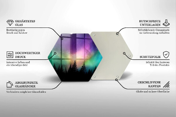 Tábua de cortar alimentos Aurora Boreal e Floresta
