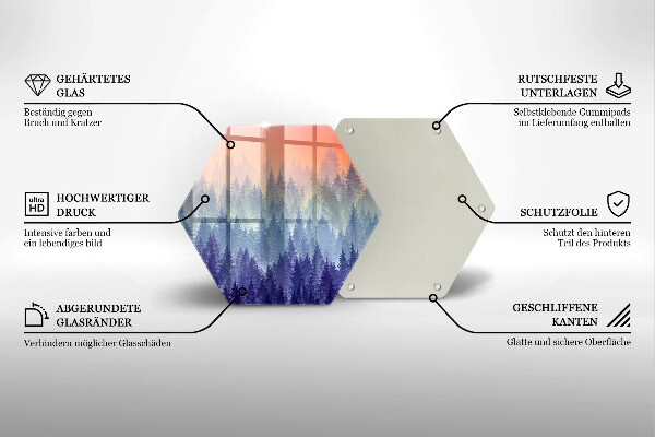 Tábua corte Floresta ao pôr do sol
