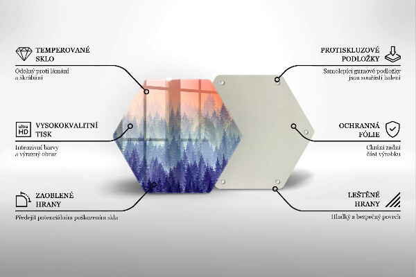 Tábua corte Floresta ao pôr do sol