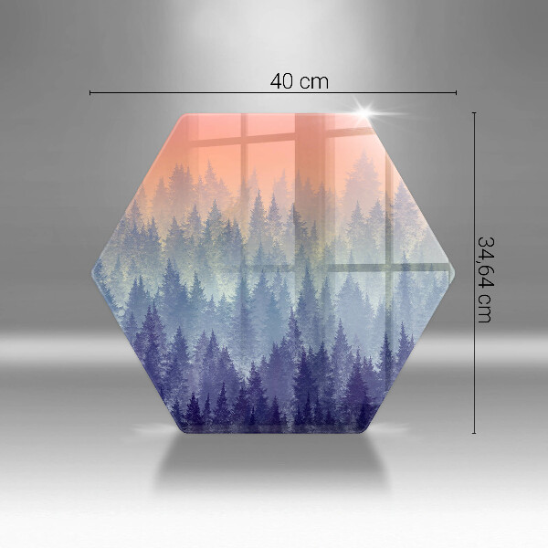 Tábua corte Floresta ao pôr do sol