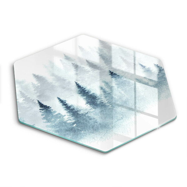 Tábua para corte Floresta de inverno pintada