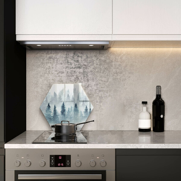 Tábua para corte Floresta de inverno pintada