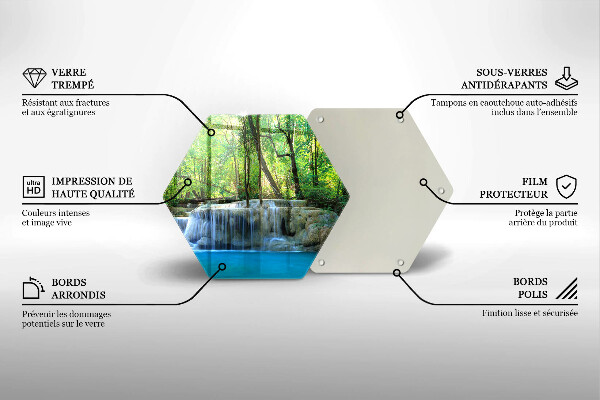 Tábua para cozinha Cachoeira na floresta
