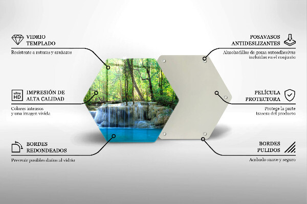 Tábua para cozinha Cachoeira na floresta