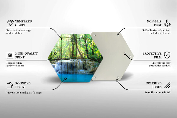 Tábua para cozinha Cachoeira na floresta