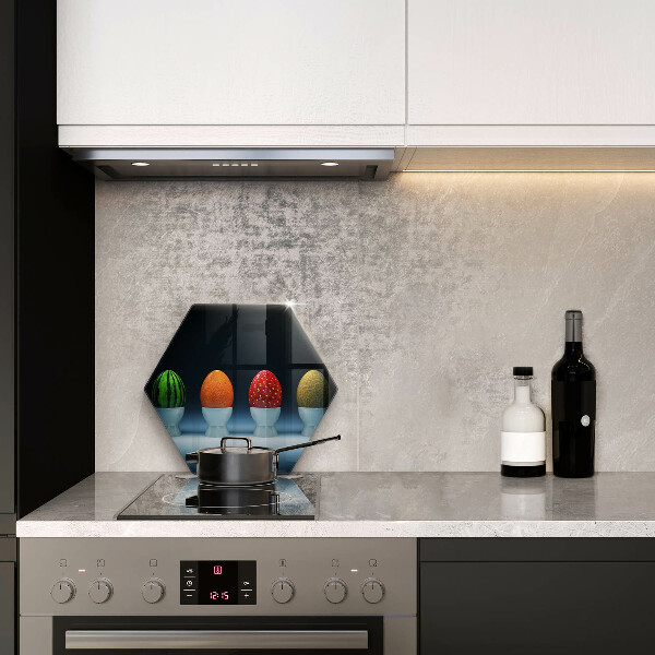 Tábua de corte de vidro Ovos de frutas abstratas