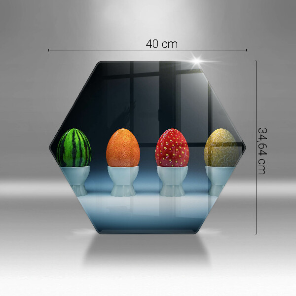Tábua de corte de vidro Ovos de frutas abstratas
