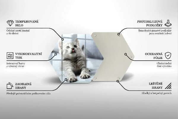 Tábua cozinha Um gatinho fofo