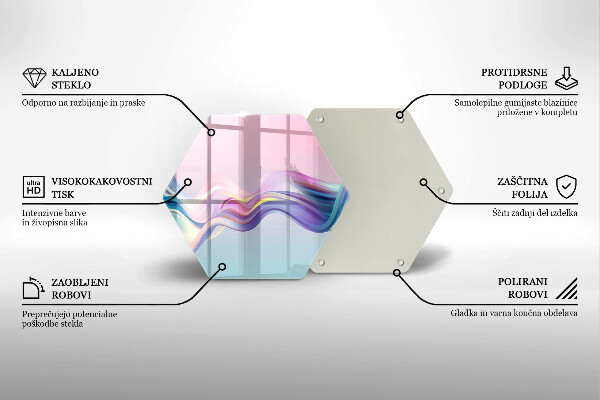 Tábua para cozinha abstração pastel