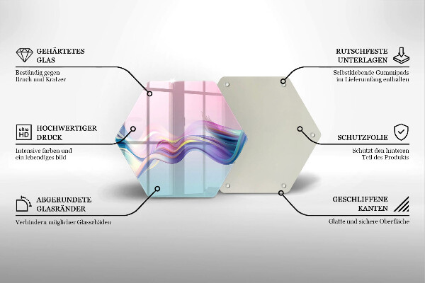 Tábua para cozinha abstração pastel