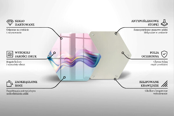 Tábua para cozinha abstração pastel