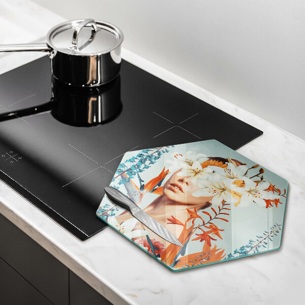 Tábua de corte Mulher em Flores