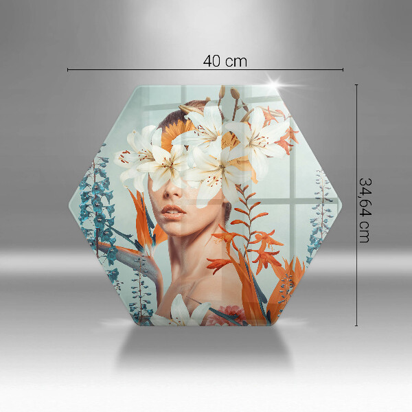 Tábua de corte Mulher em Flores