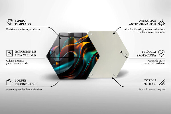 Tábua de cortar alimentos Abstração colorida